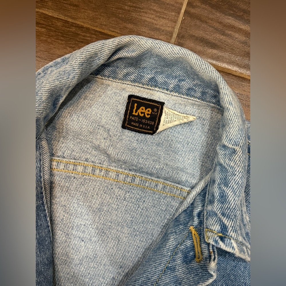 Vintage Lee Riders Blue Denim Trucker Jean Jacket W 18 - Picture 4 of 15